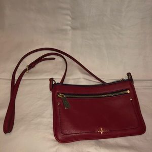 Cole Haan Red Leather Crossbody Bag